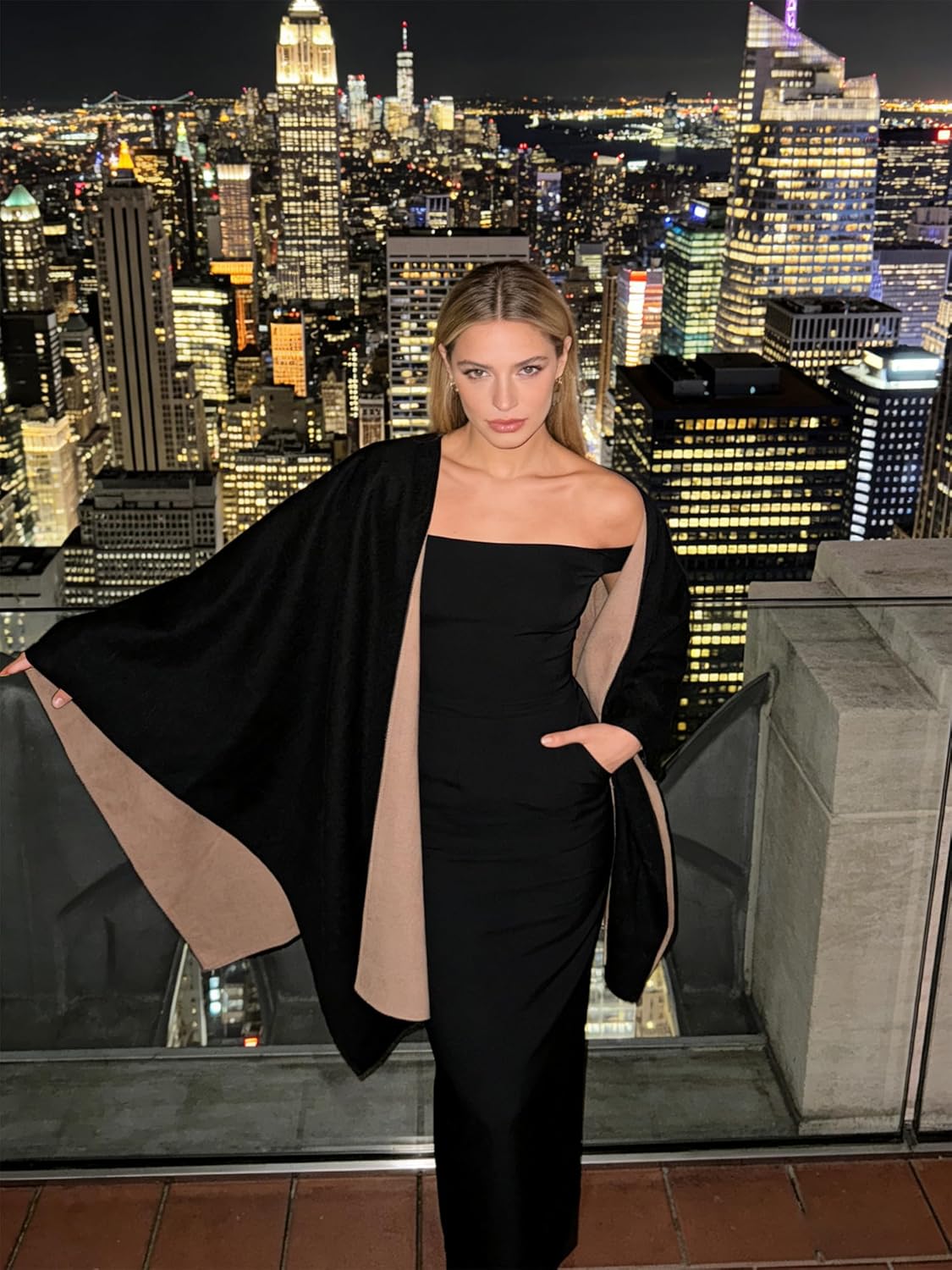 Moss Rose Women's Shawl Wrap Poncho Ruana Cape Open Front Cardigan Shawls for Spring Fall Winter