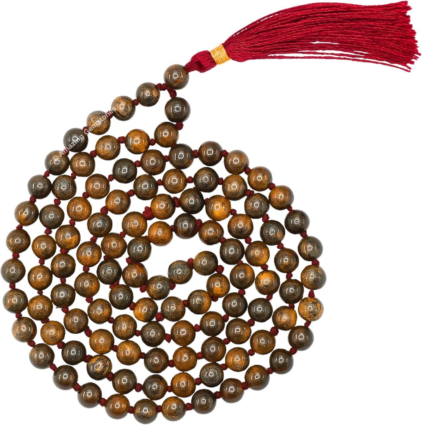 Amazing Gemstone 108 Beads Handmade Mala (Knotted, Rudraksha) - Colors B