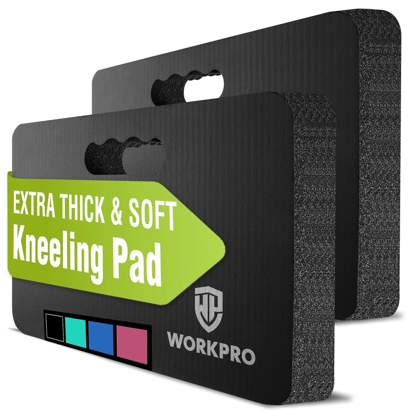 WORKPRO Extra Thick Kneeling Pad, Soft NBR Foam Cushioning for Knee, Large Foam Kneeler Mat for Gardening, Bathing Baby, Exercise, Workout Supplies, 17.5 x 11 x 1.5 in, Black