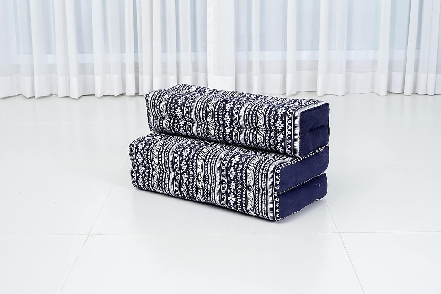 Leewadee Foldable Floor Mattress – 2 in 1 Floor Meditation Mat for Yoga and Relaxation, Seating Futon with Kapok