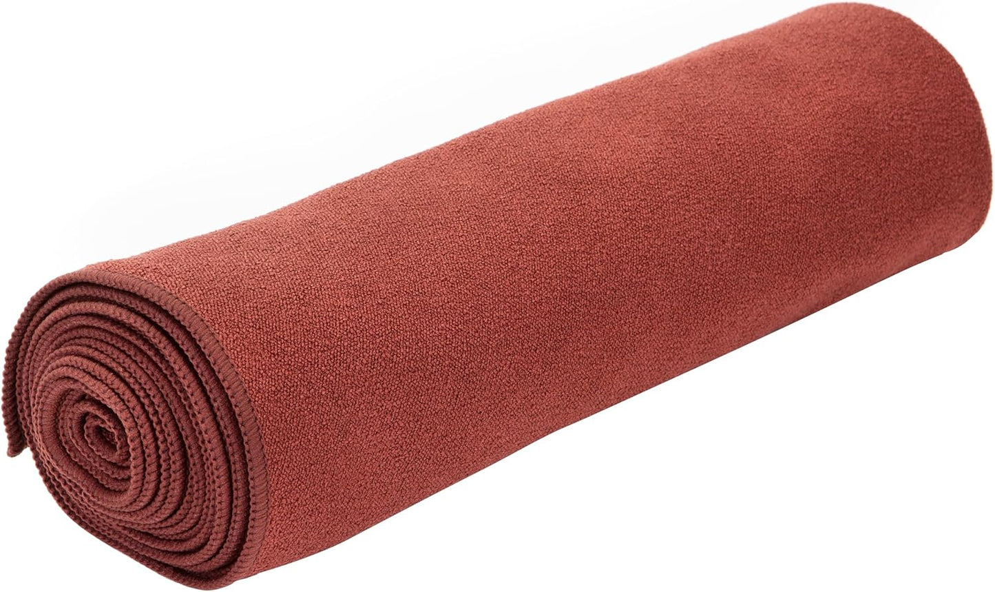 Yoga Mat Towel - Double Sided Microfiber Yoga Towel - Sweat Absorbent Non Slip Hot Yoga Towel - Lightweight, Quick Drying Pilates and Bikram Sweat Towel - 73''L x 26''W, Sage