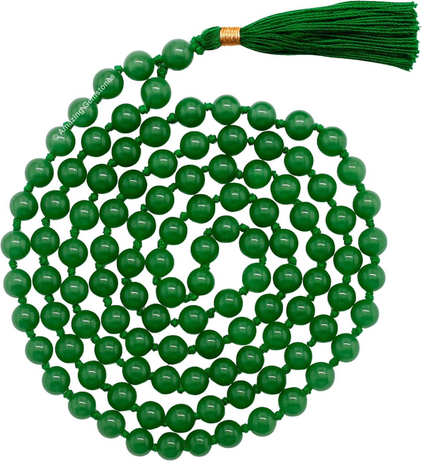 Amazing Gemstone 108 Beads Handmade Mala (Knotted, Rudraksha) - Colors A