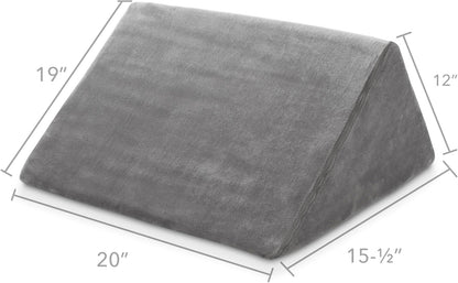 Saloniture Triangle Wedge Massage Table Bolster Under-Knee Pillow, Extra Large - 19 x 12 x 20 x 15.5 Inch - Black