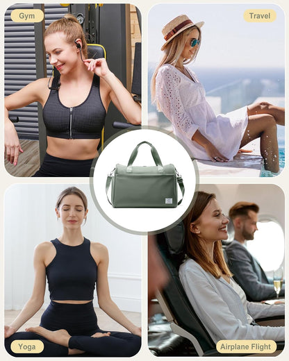 Gym Bag Womens Mens with Shoes Compartment and Wet Pocket Travel Duffel Bag for Women for Plane Sport Gym Tote Bags Swimming Yoga Waterproof Weekend Overnight Carry on Bag Hospital Holdalls - Colors A