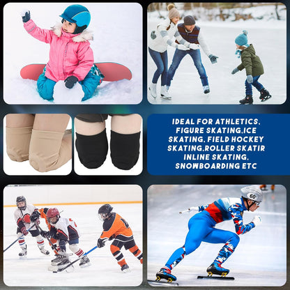 Shappy 2 Pair Figure Ice Skating Knee Pads Gel Dance Knee Pads Cushion and Support Breathable Material for Dancing Skating Women Girl Men