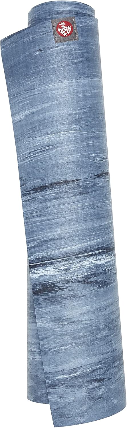 Manduka eKOLite Yoga Mat 71" - 4mm | Natural Rubber | Eco-Friendly | Soft Textured Surface | Natural Next-to-Skin Feel | 71 x 26 inches | Charcoal Grey