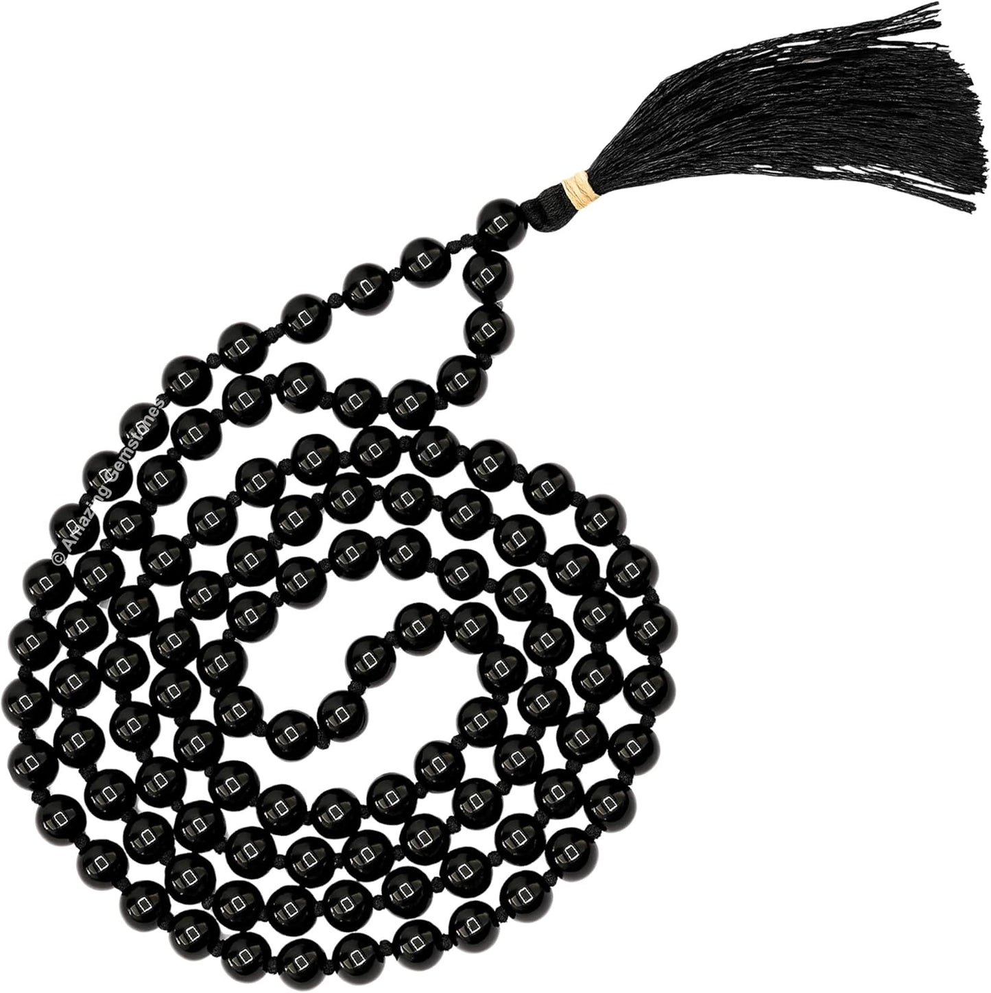 Amazing Gemstone 108 Beads Handmade Mala (Knotted, Rudraksha) - Colors A