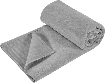 Hot Yoga Towel with Grip Dot, Non Slip Sweat Absorbent Microfiber Yoga Mat Towels for Hot Yoga, Pilates, Fitness and Workout 72inch x 24inch