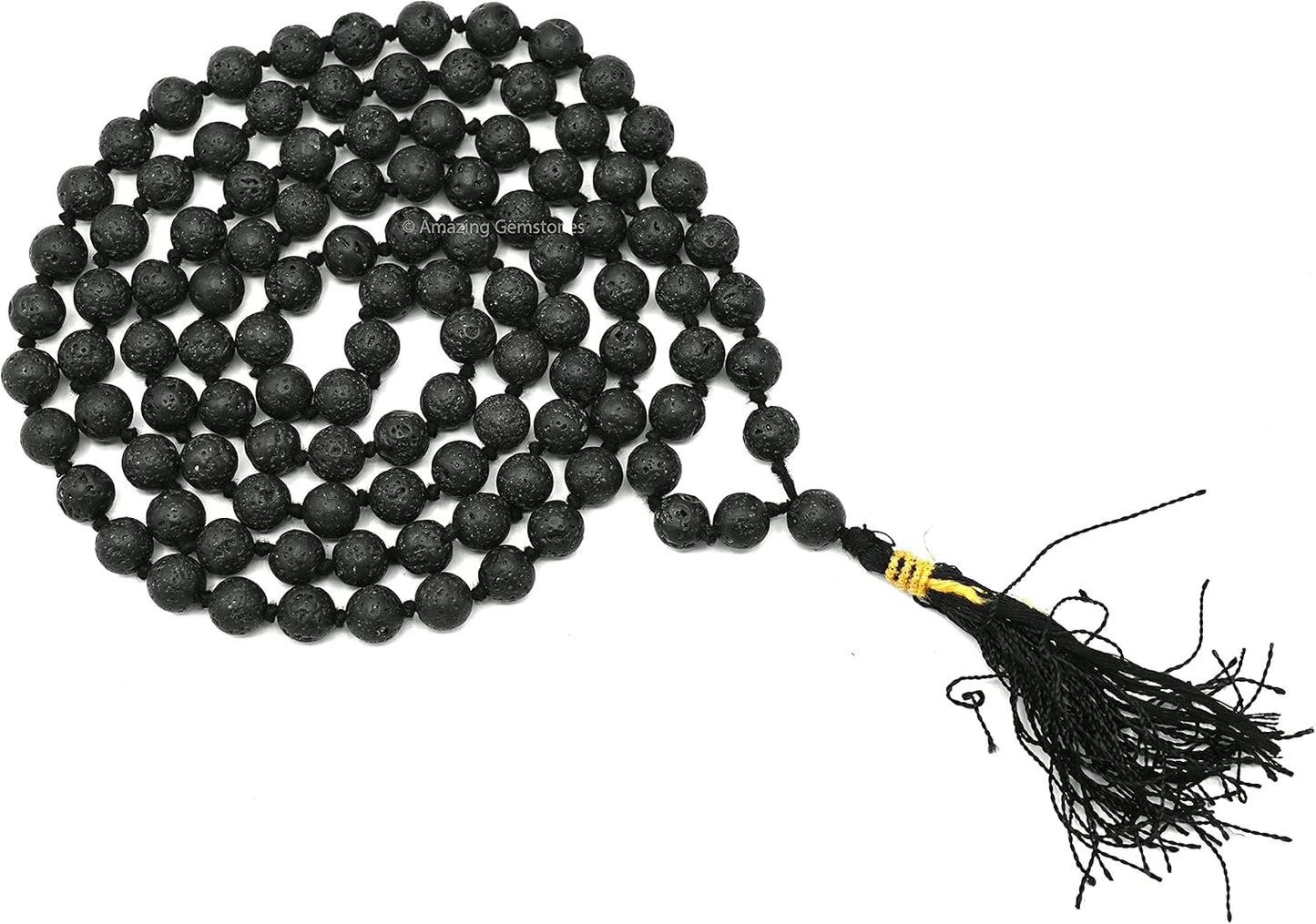 Amazing Gemstone 108 Beads Handmade Mala (Knotted, Rudraksha) - Colors B