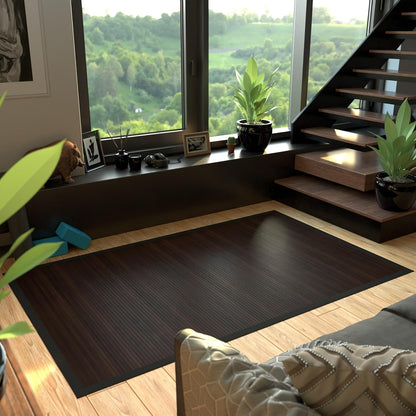 Red Lantern Bamboo Rug - Little Leaf - 4' x 6'