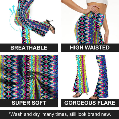 TNNZEET Black Flare Leggings for Women, Crossover Yoga Pants with Pockets Bootcut Flared Leggings
