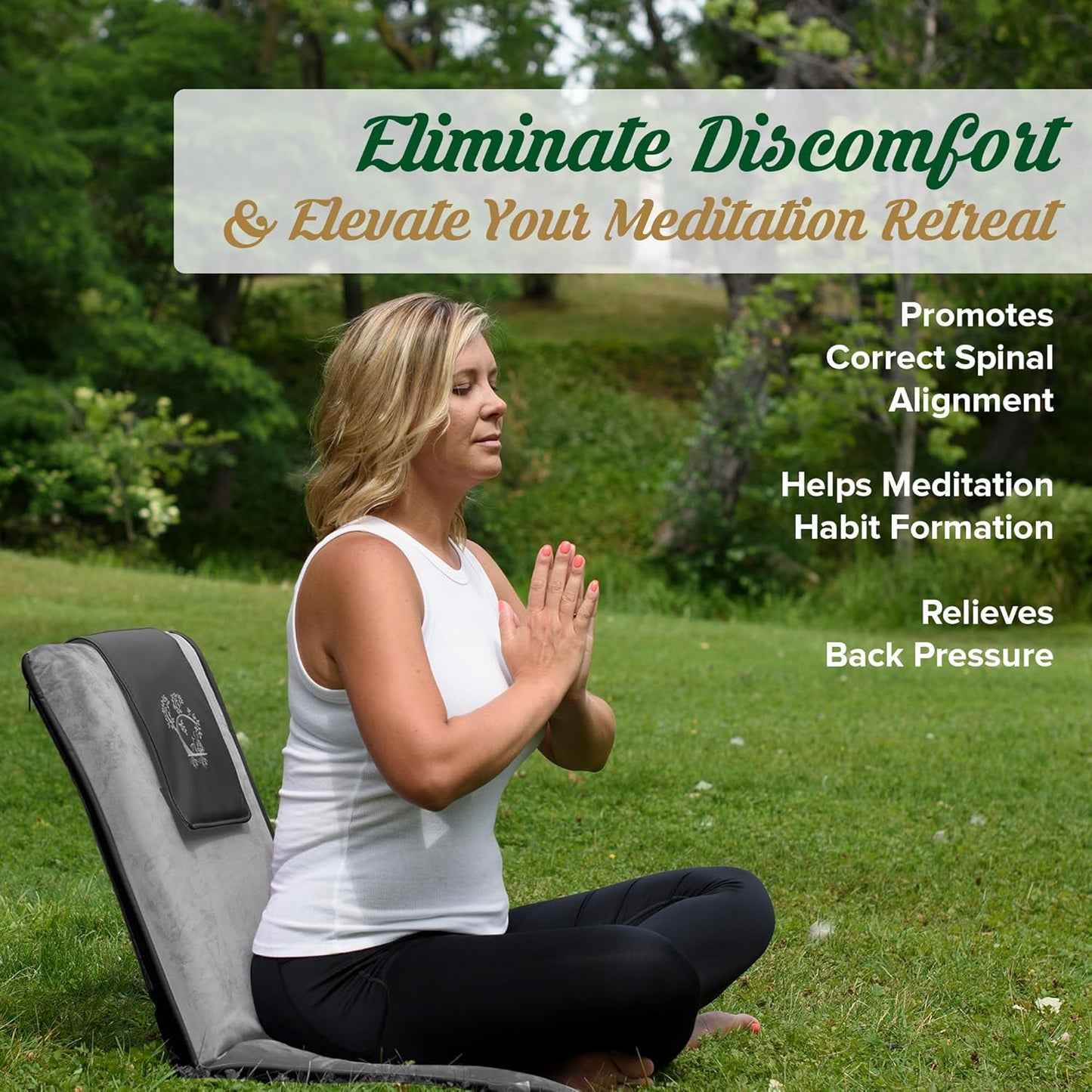 Japanese Meditation Floor Chair with Back Support for Adults - Premium Meditation Chair with Adjustable & Foldable Back for Seating, Yoga & Gaming — Folding Backjack Chairs with Backrest for Adults
