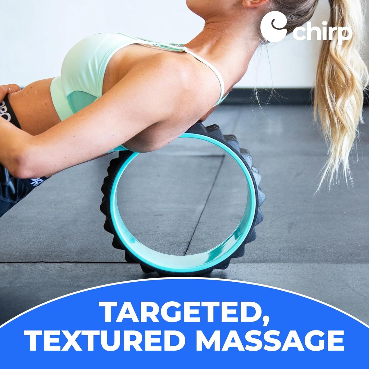 Chirp Wheel XR Knot Kneader - Firm Massage Roller, Shiatsu Thumb Massage, Muscle Release Tool for Knots &Tension Relief | High Density Foam for Physical Therapy & Relaxation, 500lbs Capacity, 6" Mint
