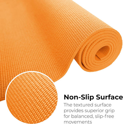 10-Pack Yoga Mat, 68" x 24" Non Slip Exercise Mat, 4mm Thick Gym Mat for Fitness and Stretching, Bulk Non Toxic Yoga Mats for Schools and Studios