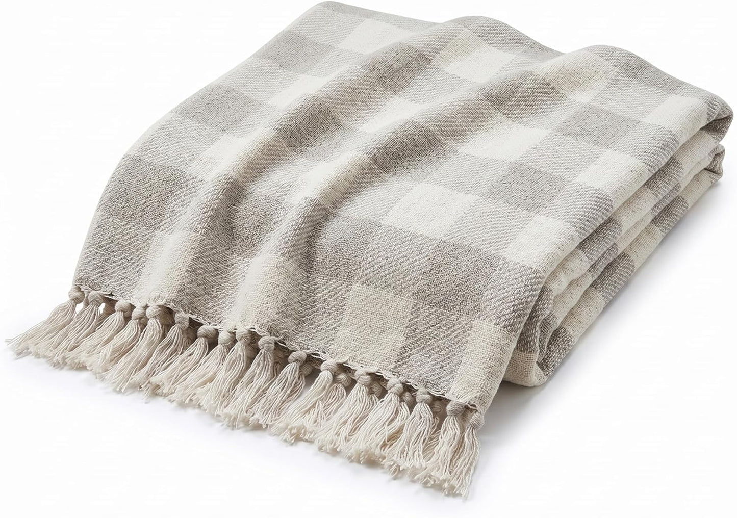 Americanflat 50x60 Throw Blanket - Soft and Breathable Cotton Throw Blanket for Couch, Bed, Chair - Decorative Blankets Perfect for Home or Outdoor Use - Navy Blue and White Double Diamond Design