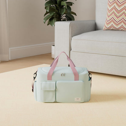 FIORETTO Women's Gym Duffle Bag with Shoes Compartment, 30L Capacity, Ideal for Travel, Gym, Sports, Duffel, Weekender