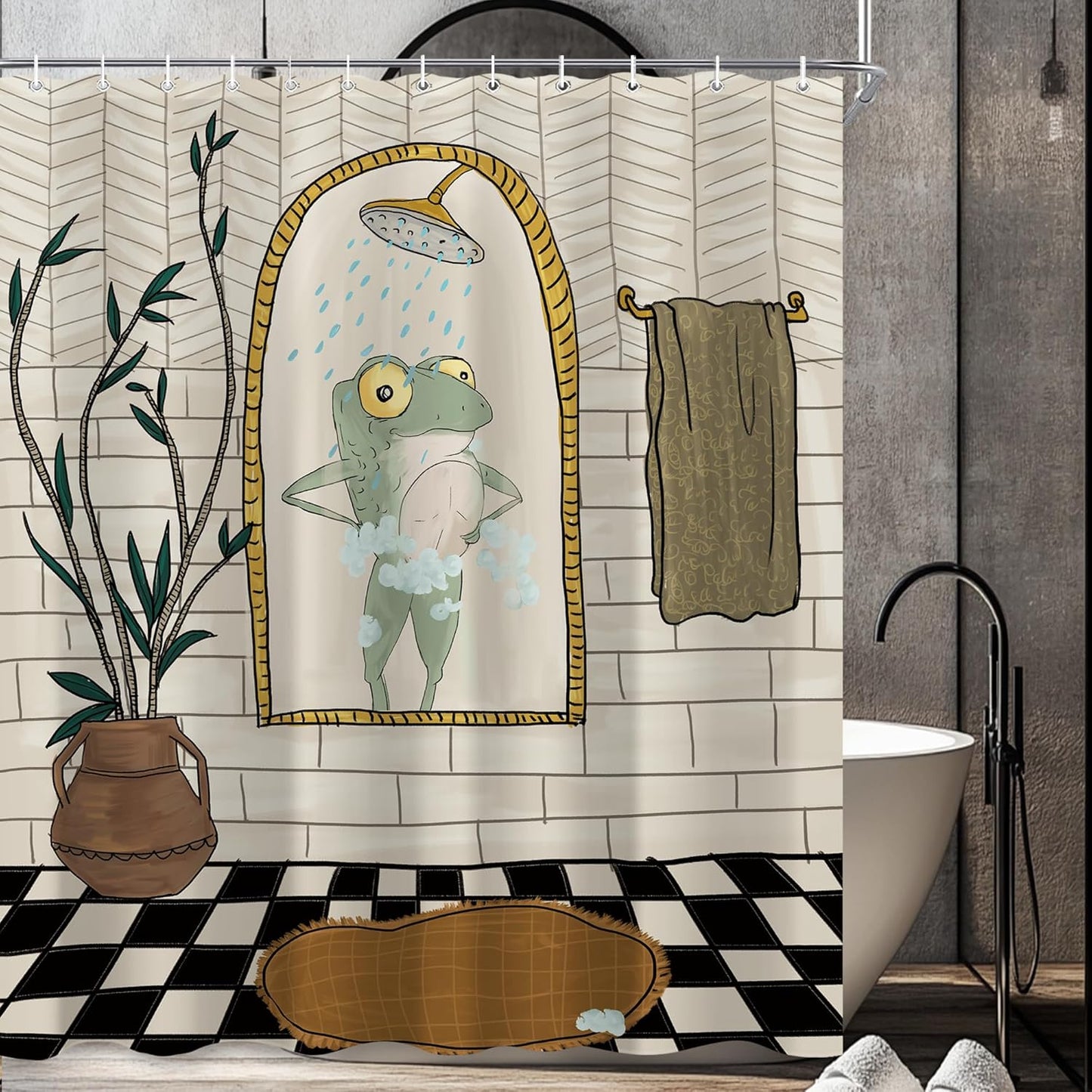 Funny Cute Yoga Sloth Shower Curtain Sets for Bathroom 60Wx72H Fun Animal Inspirational Quotes Shower Curtain Rustic Motivational Bathtub Curtain Wooden Farmhouse Bathroom Decor with 12 Hooks