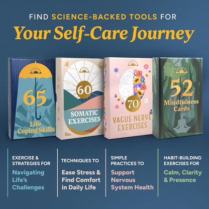 52 Mindfulness Cards – Simple Practices for Stress & Anxiety Relief, Emotional Regulation, and Mindful Living – Daily Self Care Exercises & Inspirational Affirmations for Calm, Relaxation, & Grounding