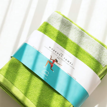 Luzia Striped Workout Towel for Sweat (Pack of 2) - Premium Quality 100% Turkish Cotton - Lightweight and Super Absorbent for Exercise, Sports, Workout, Fitness, Gym, Yoga, Running (Orange)