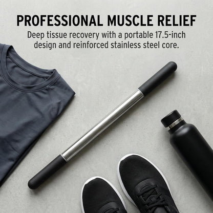 Muscle Roller Stick for Deep Tissue Massage & Myofascial Release | Cold Therapy Roller for Back, Legs, Arms, Shoulders | Massage Roller Stick (Black)