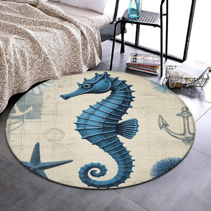 Soft Round Yoga Carpet, Office Chair Decor Round Mat for Carpet and Hardwood Floors Purple Butterfly