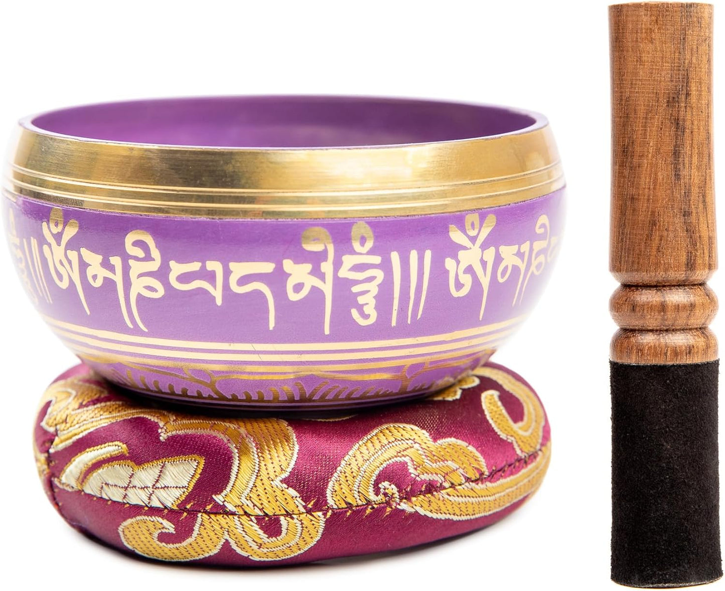Tibetan Singing Bowl Set Brass - Master Healing Grade - Authentic Handcrafted Sound Bowl by Himalayan Bazaar