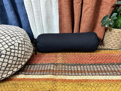 Ivory Cotton Bolster Cover – 16x6 in | Set of 2 | Soft, Washable Pillowcase for Round Yoga & Neck Roll Pillows