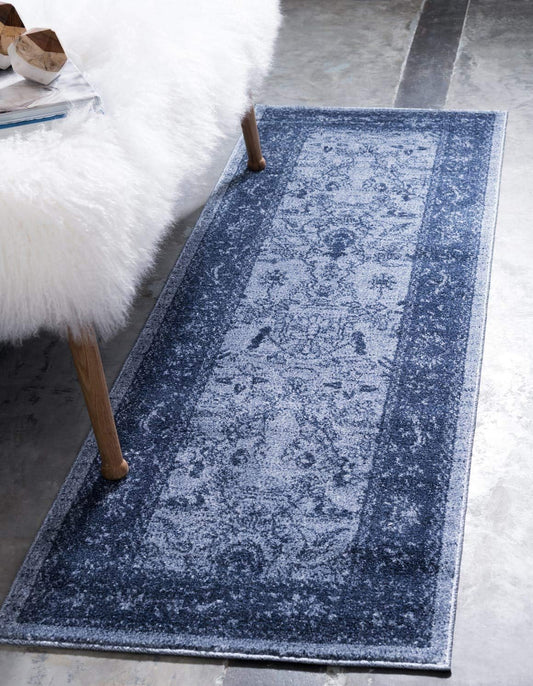Unique Loom La Jolla Collection Farmhouse, Contemporary, Botanical, Traditional, Vintage Area Rug (5' 0 x 8' 0 Rectangular, Violet/Dark Purple) - Colors B