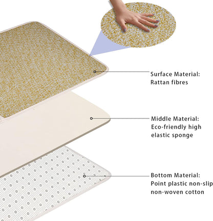 Japanese Tatami Mat Foldable Floor Mats Non-Slip Futon Mattress Sleeping Mat Summer Yoga Mat Indoor Outdoor Runner Rug Area Rug for Bedroom Living Room,Green