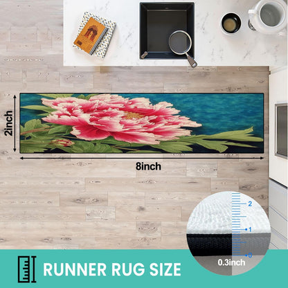 Runner Rug Washable 2x8 Leopard Print Seamless Leopard Skin Fashionable Cheetah Fur Non-Slip Hallway Area Rug Indoor Outdoor Home Decor for Entryway Bathroom Kitchen Carpet Yoga Floor Mat
