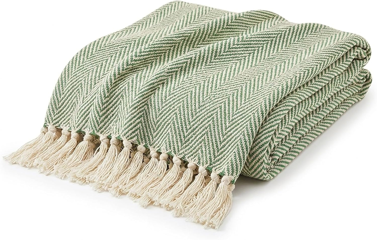 Americanflat 50x60 Throw Blanket - Soft and Breathable Cotton Throw Blanket for Couch, Bed, Chair - Decorative Blankets Perfect for Home or Outdoor Use - Navy Blue and White Double Diamond Design
