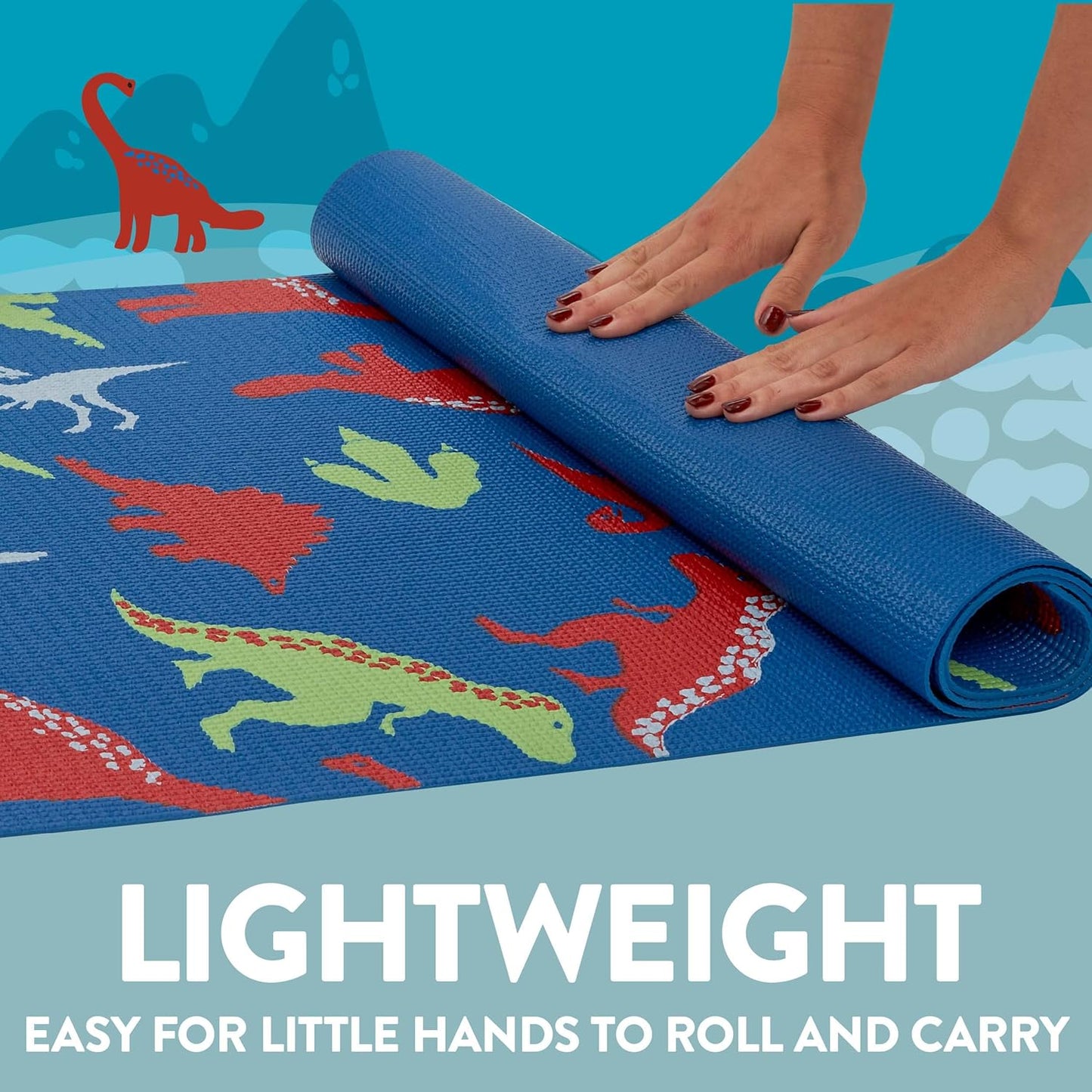 Antsy Pants Kids Yoga Mat - Yoga Mat for Kids, Yoga Mats for Home Workout, Travel Yoga Mat, Yoga Mat Non Slip, 60” x 24”, 3mm Free of Toxic Phthalates