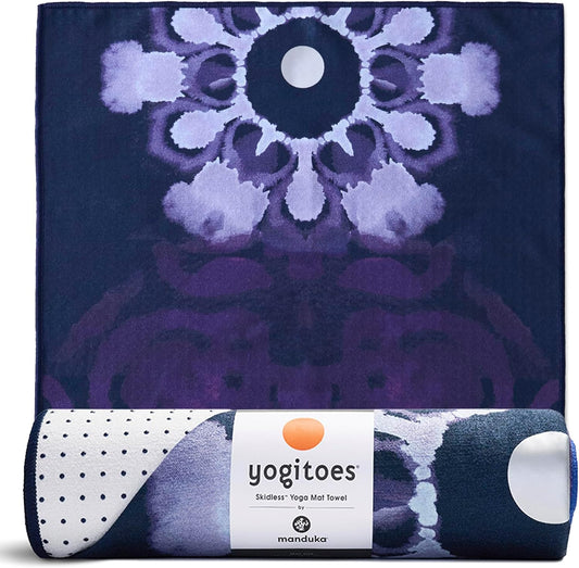 Manduka Yogitoes Hot Yoga Mat Towel - 79" | Moisture Activated Grip | Patented Silicone Nubs | Highly Absorbent, Durable & Easy Care | Made from Recycled Materials | 79 x 24 Inches | Chakra Residence