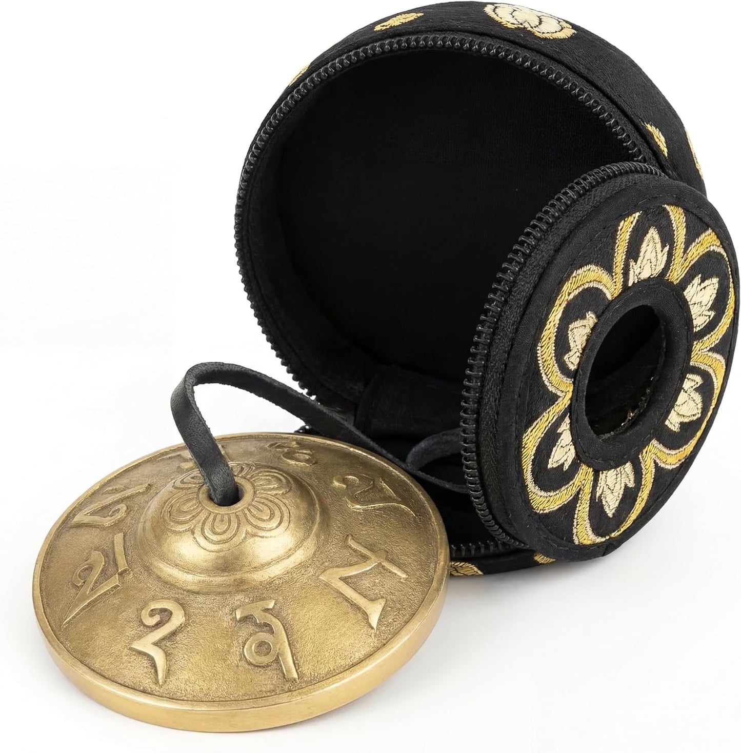 Tibetan Tingsha Cymbal Bells with case | Handcrafted in Nepal Sound Healing Meditation bells 6.5 cm for Sound Healing and Mindfulness. Sound Healing Instrument for Yoga and Meditation (Blue)