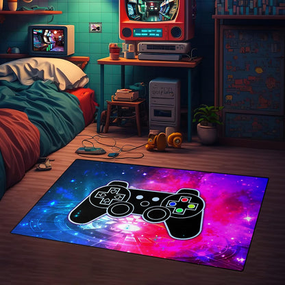 Game Controller Rugs for Bedroom Boys Living Room Gamer Gamepad Red Carpets Floor Mat Player Indoor Mats Gaming Art Design Home Decor Crystal Doormat Yoga Mats 3'x5'