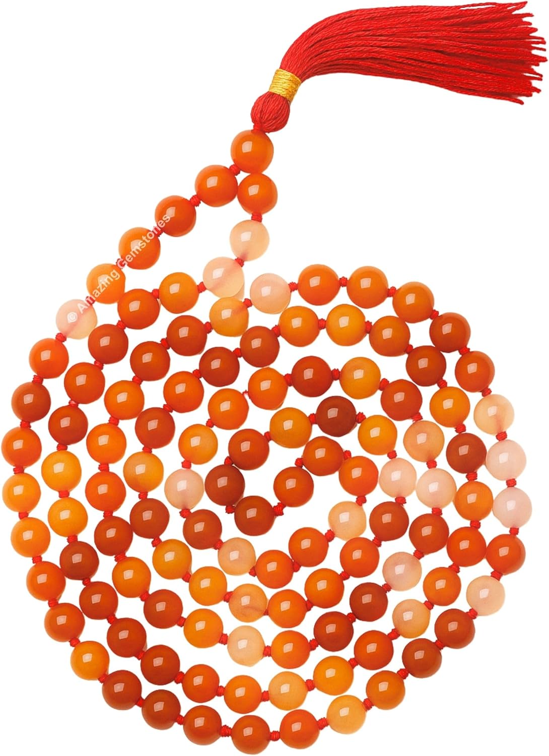 Amazing Gemstone 108 Beads Handmade Mala (Knotted, Rudraksha) - Colors A