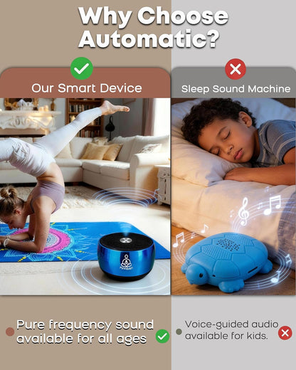 Sound Frequency Machine,Meditation Generator Instrument,Tone Device Tools - Solfeggio Frequencies Bath for Yoga, Mindfulness, Vibration System of Chakra Balancing, 5 Tones, 3 Timers