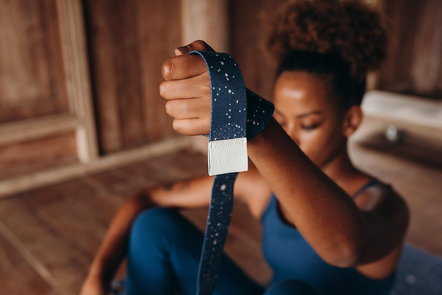 yogadesignlab | The Yoga Strap | Luxurious, Extra Long, Super Soft, Eco Printed | Studio Quality, Adjustable | Safely Stretch Further and Hold Longer | 8 ft Long