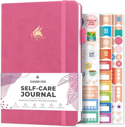 Clever Fox Self-Care Journal – Daily Reflection Notebook – Mental Health & Personal Development Planner, Meditation & Mood Log, A5 (Turquoise)