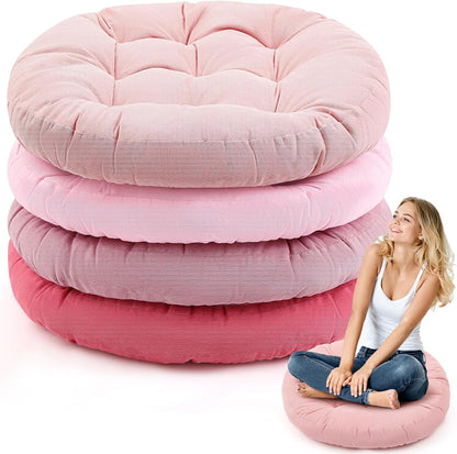Jerify Floor Pillow Cushions Large Round Square Large Meditation Floor Pillow for Classroom Adult Meditation Picnic Party Seating Learning Daycare School(Square,Mixed Colors,4 Pcs)