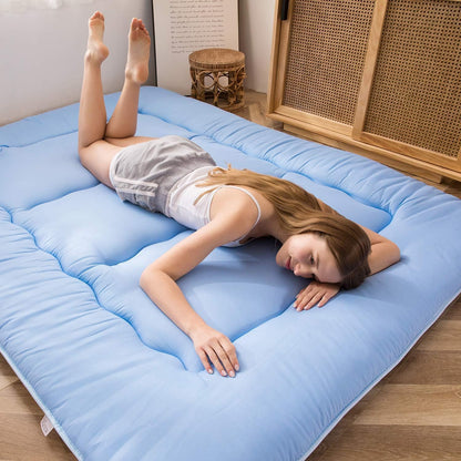 MAXYOYO Bohemian Retro Mattress Boho Floral Japanese Futon Mattress Tatami Floor Mat Foldable Portable Camping, Sleeping Pad, Lounger Couch Bed Full Size