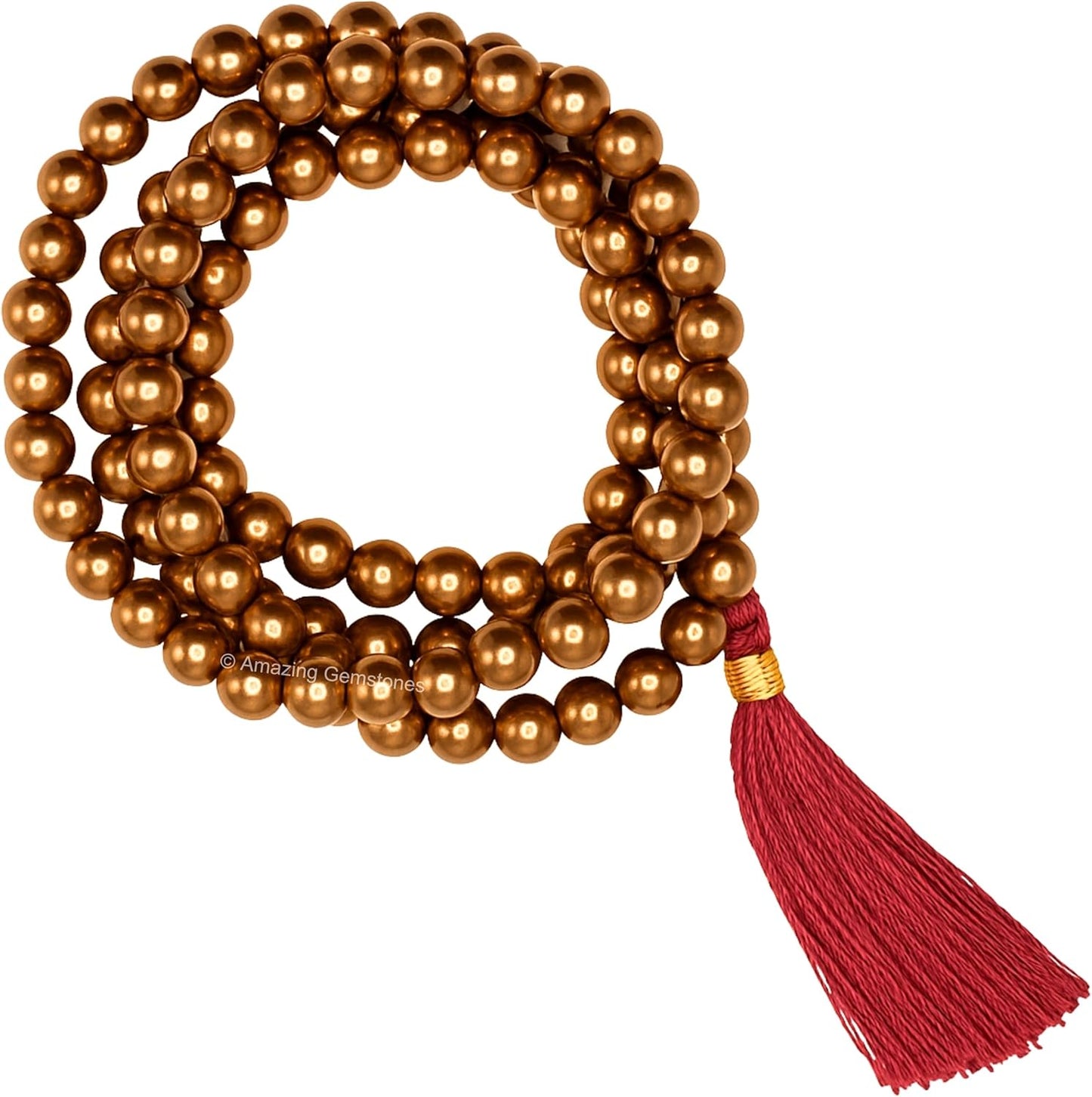 Amazing Gemstone 108 Beads Handmade Mala (Knotted, Rudraksha) - Colors A
