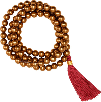 Amazing Gemstone 108 Beads Handmade Mala (Knotted, Rudraksha) - Colors A
