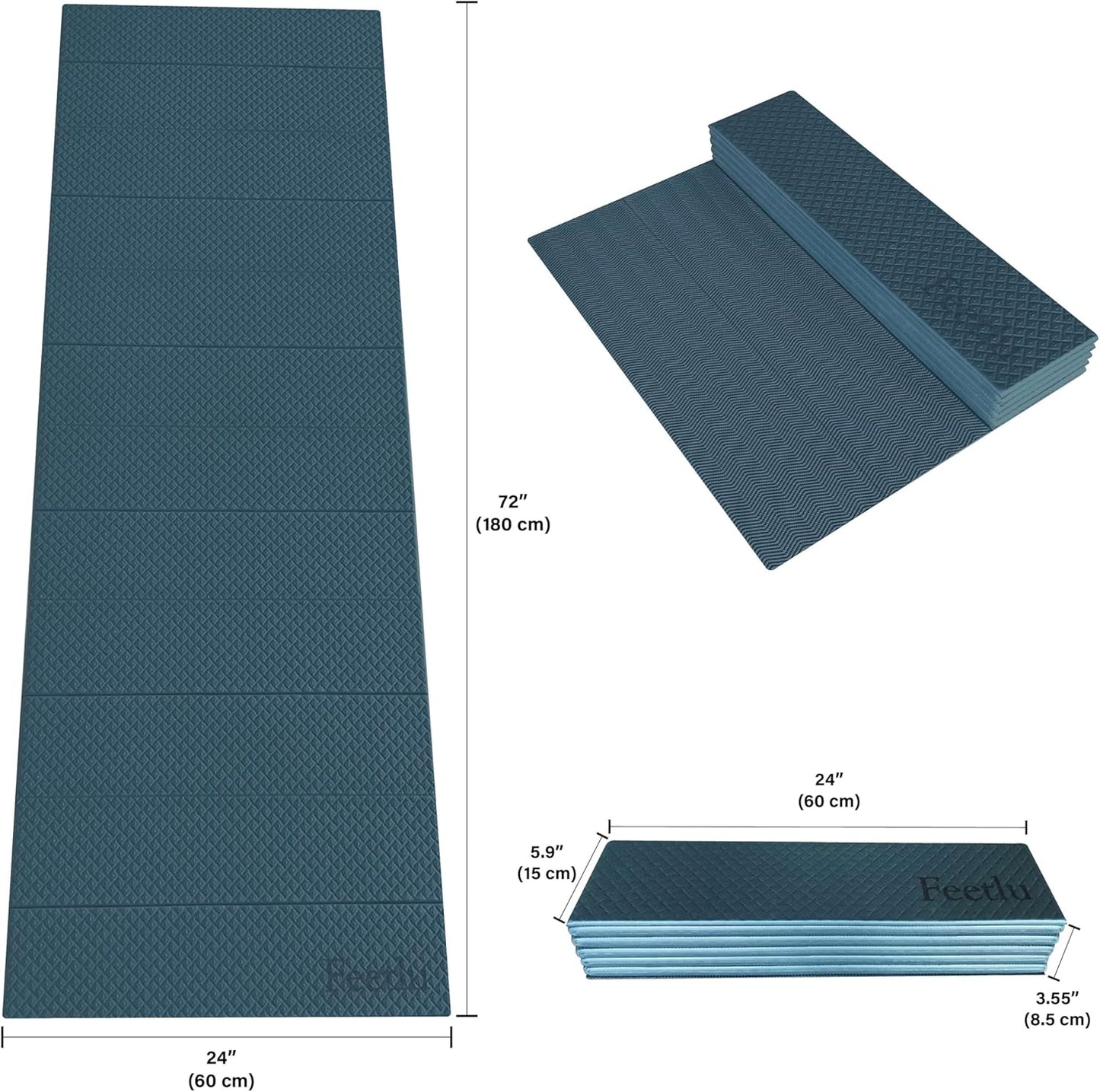 Foldable Yoga Exercise Mat – Lightweight, Anti-Slip, and Easy to Store for Yoga, Pilates, Home Workouts, and Floor Exercises