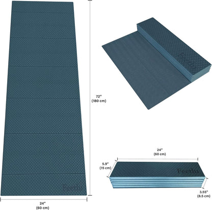 Foldable Yoga Exercise Mat – Lightweight, Anti-Slip, and Easy to Store for Yoga, Pilates, Home Workouts, and Floor Exercises