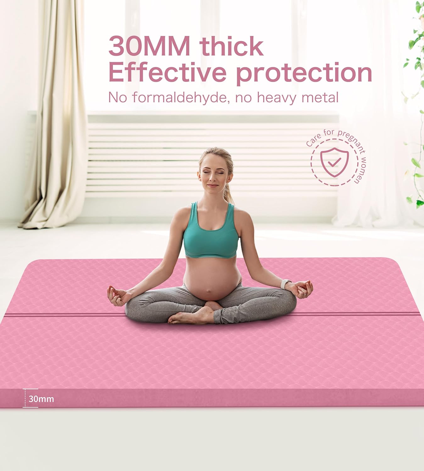 nuveti Large Exercise Mat - 15mm/20mm/30mm Thick Yoga Mat | Workout Mat for Fitness, Yoga, Pilates, Stretching & Floor Exercises for Women & Men with Free Carrying Bag