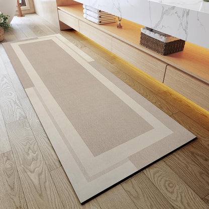 YDKGL Non Slip Long Bath Mat Bathroom Runner, Rubber Backing Ultra Thin Bathroom Rugs Fit Under Door Quick Dry Super Absorbent Washable Bath Rug Shower Mat for Bathtub Sink Floor, Dark Gray 17"x47"