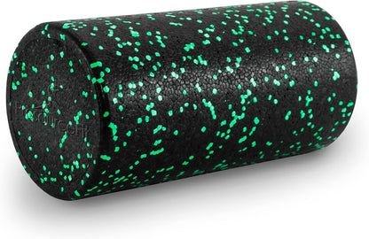 ProsourceFit High Density Foam Rollers 12 - inches long, Firm Full Body Athletic Massage Tool for Back Stretching, Yoga, Pilates, Post Workout Muscle Recuperation, Black