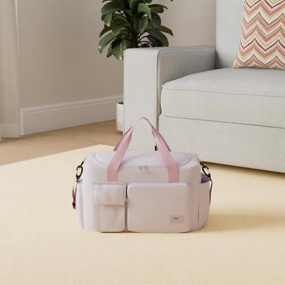 FIORETTO Women's Gym Duffle Bag with Shoes Compartment, 30L Capacity, Ideal for Travel, Gym, Sports, Duffel, Weekender