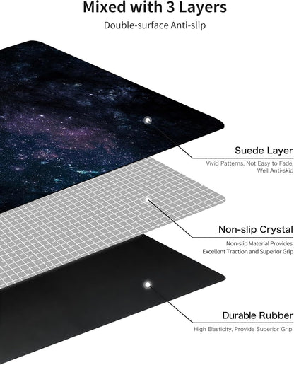 nuveti Printed Travel Yoga Mat-1/16 Inch Thick Non Slip Fitness Workout Mat with Carrying Bag, Foldable Lightweight Suede & Natural Rubber Yoga Mat for Yoga Pilates and Fitness 72" L x 24" W x 1.5mm